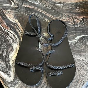 Ancient Greek Braid Leather Sandals